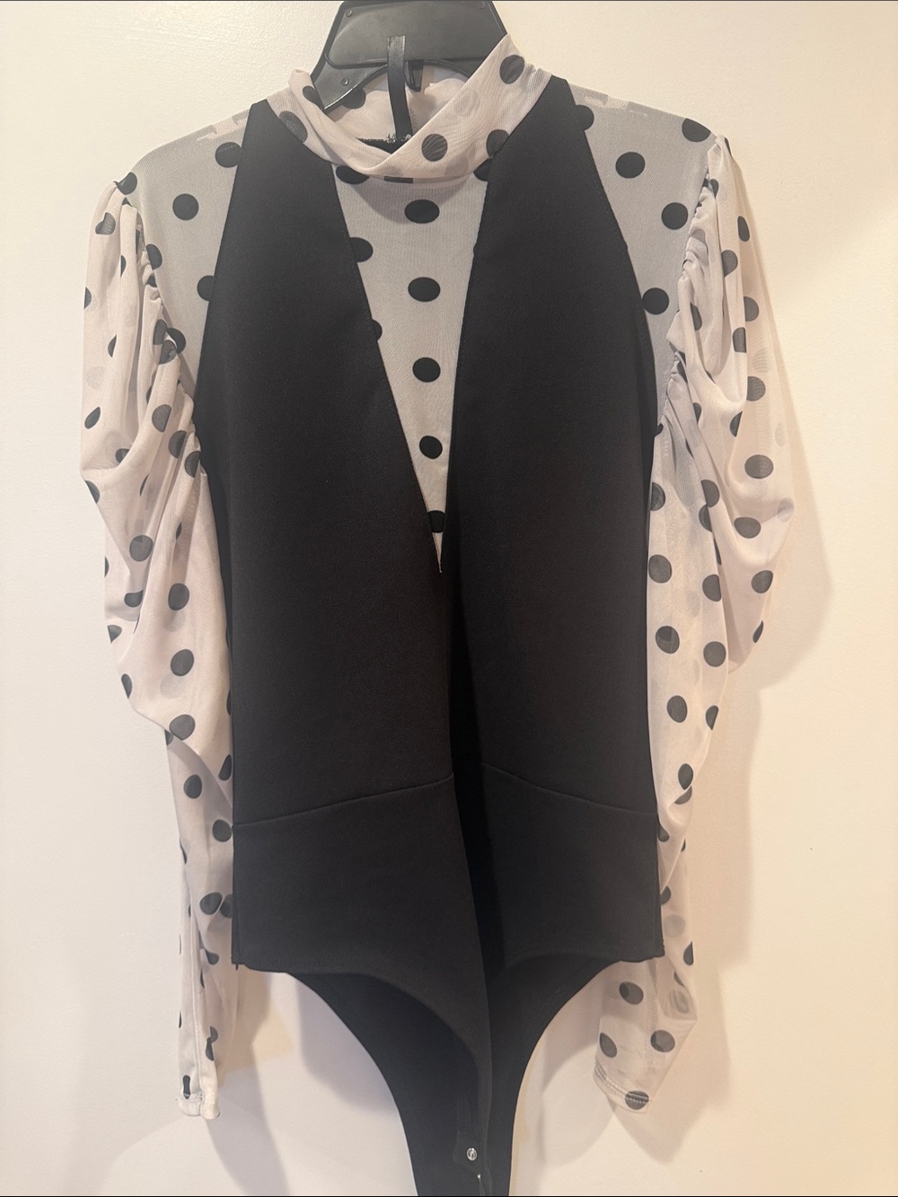 Black & White Polka Dot Kids One-Piece Bodysuit